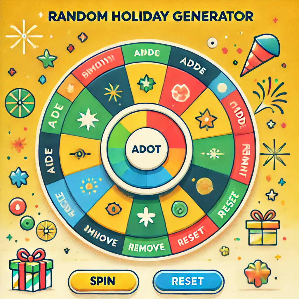 Random holiday generator wheel